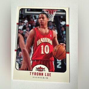 Fleer Tyronn Lue Hawks Trading Card - Red